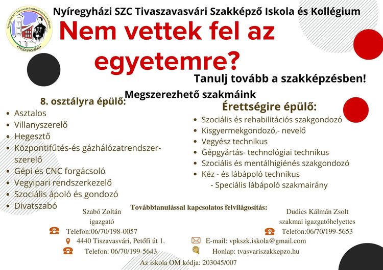 Nem vettek fel az egyetemre