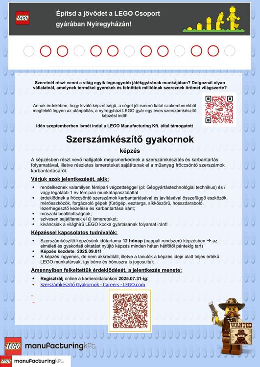 Szerszámkészítő gyakornok