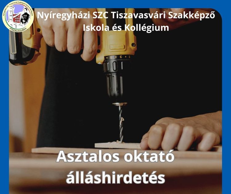 Asztalos oktató álláshirdetés