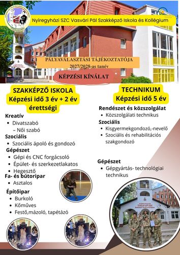 2027/2028-as képzési kínálat